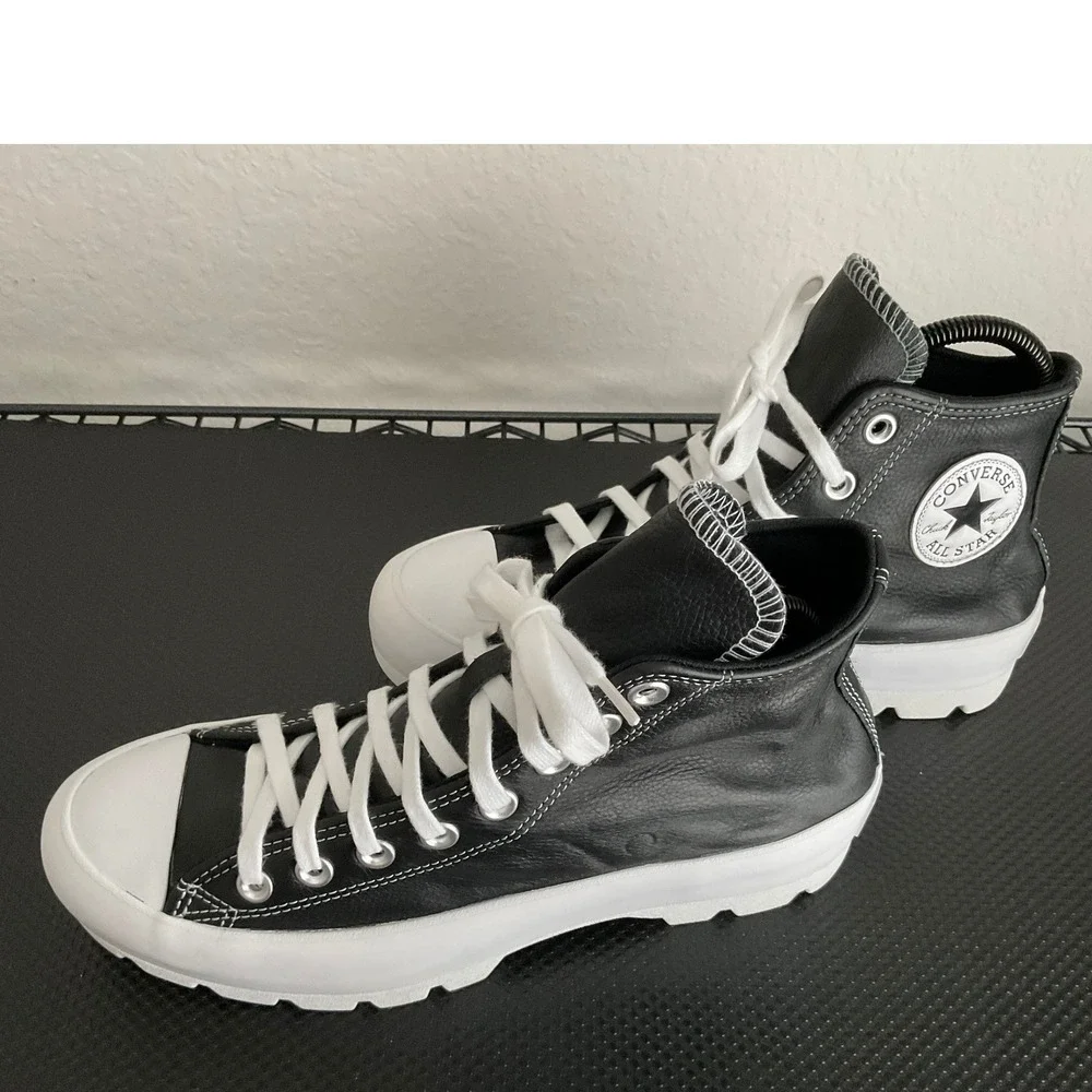 Converse Chuck‎ Taylor All Star Lugged 2.0 Black Leather High Top Mens 8.5 S356